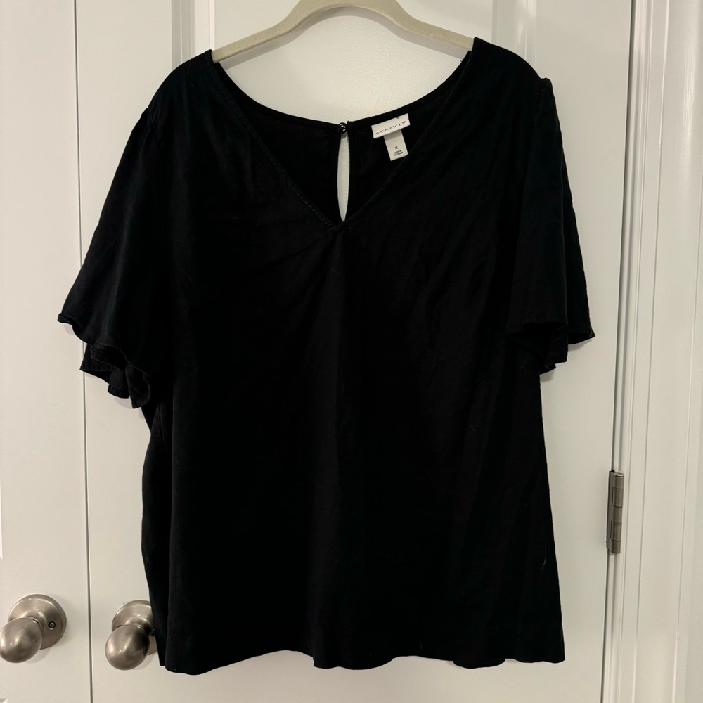 Ava and Viv by Target plus size linen blouse